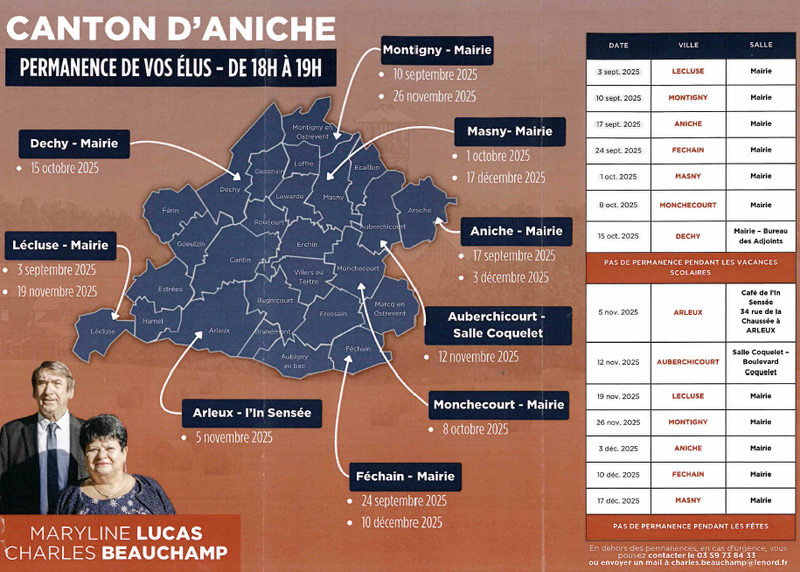 Permanences Canton d'Aniche