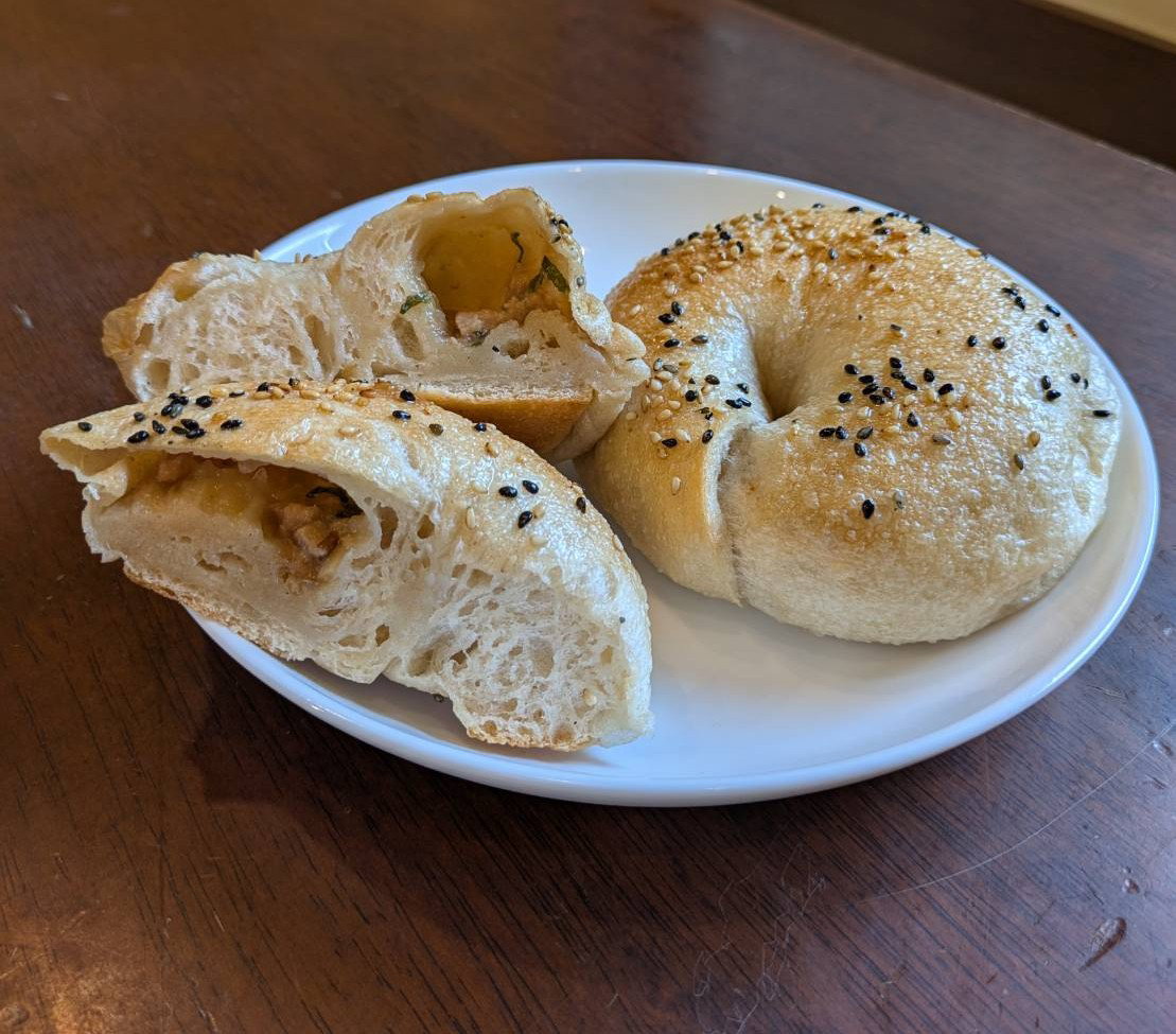 青じそ豚まん風ベーグル