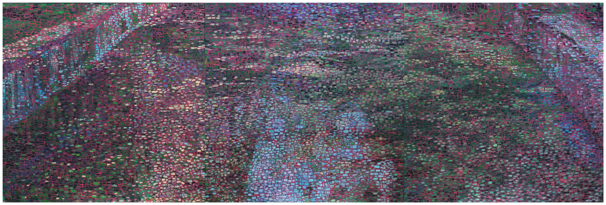 Reflections on the water, Acrylic on canvas, triptych, 3x80x80cm, private collection