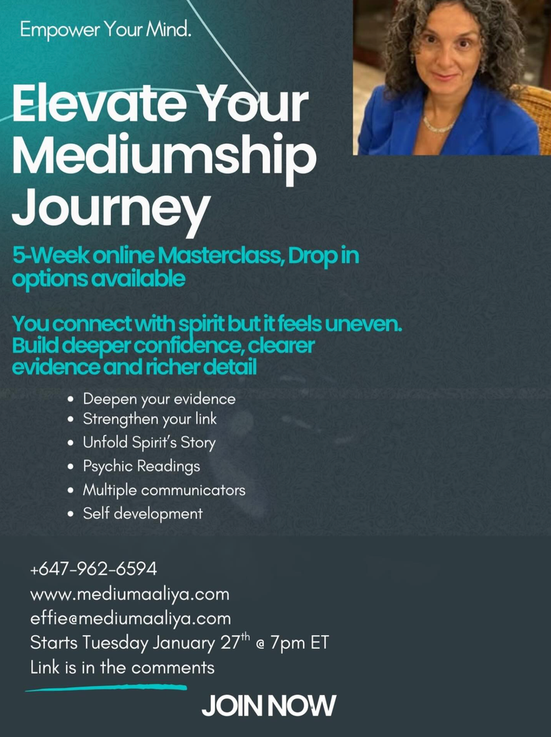 5-Wk Mediumship Master Class with Effie Linke