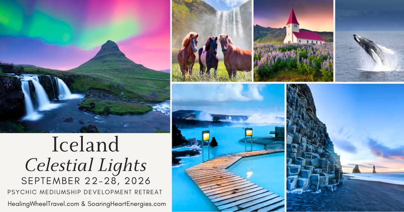 Celestial Lights Iceland Psychic Mediumship Development Retreat Sept 22-28 with Julie Speetjens & Team