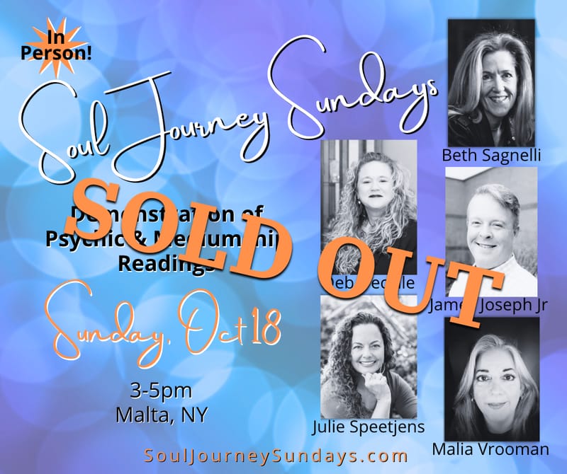 In Person! SJS Psychic & Mediumship Demonstration with Beth, Deb, James, Julie, & Malia