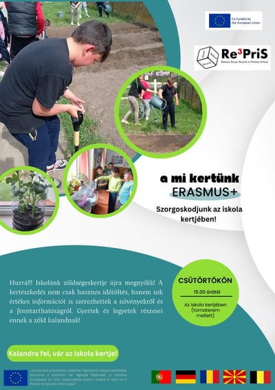 Kalandra fel,vár az iskola kertje!