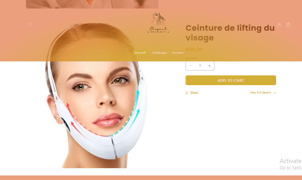 Elegant Beaute Shopify Store Design Project