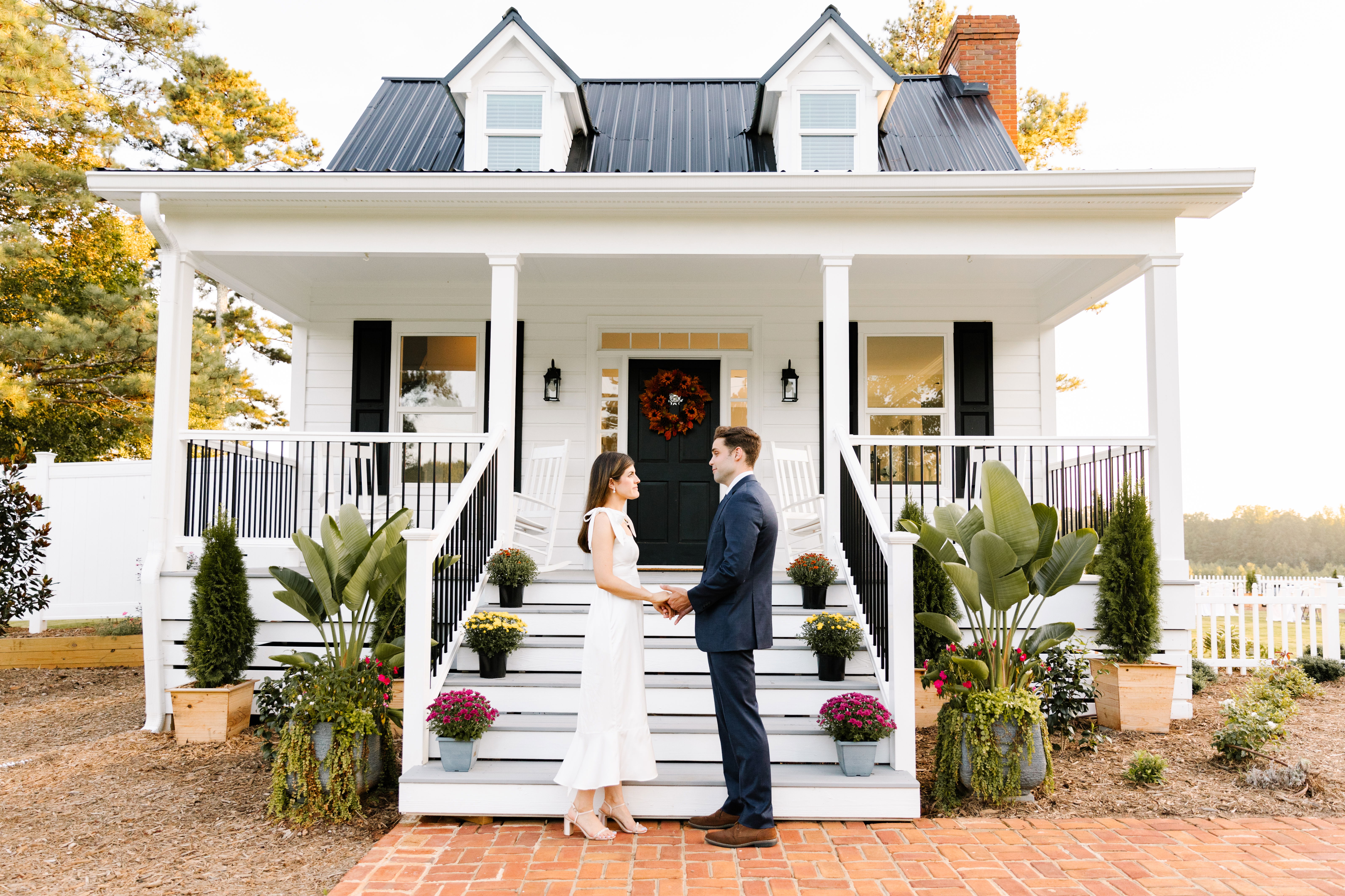 romantic cottage in country garden setting with landscaped grounds, courtyard, gazebo and swing in Walton County, GA near Oconee County, Georgia