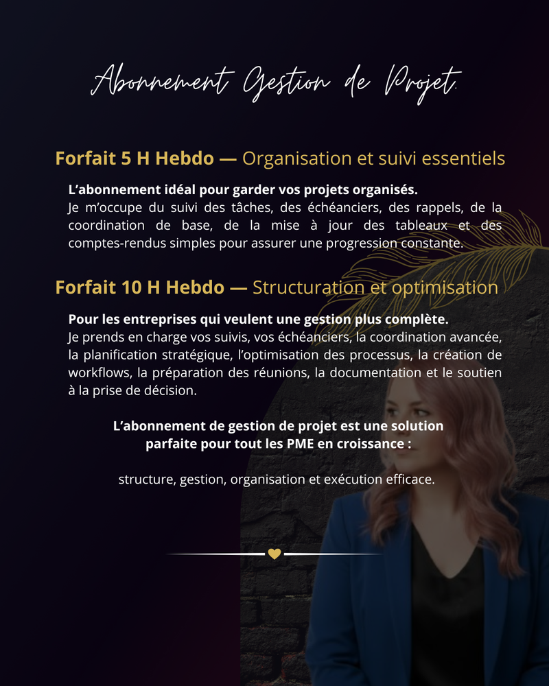 Abonnement Gestion de projet