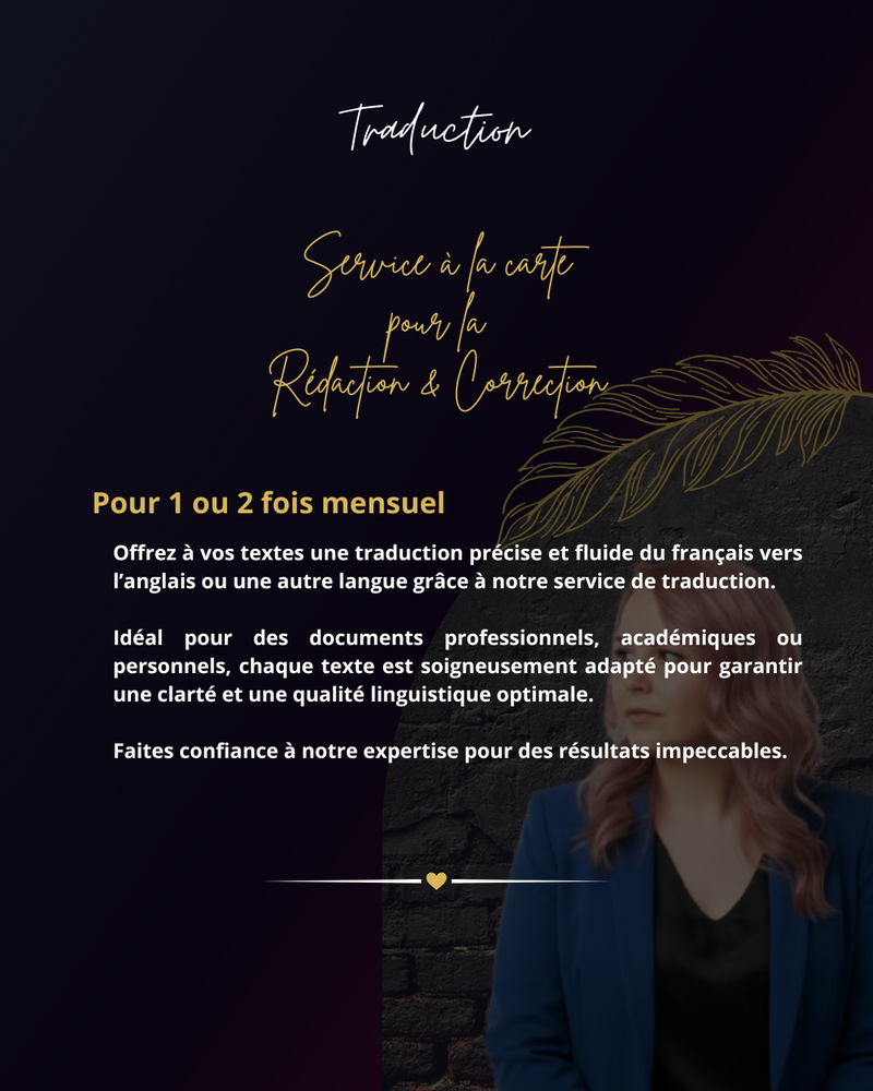 Rédaction & correction - Traduction