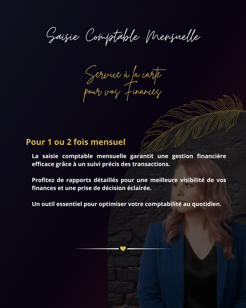 Finances - Saisie comptable mensuelle