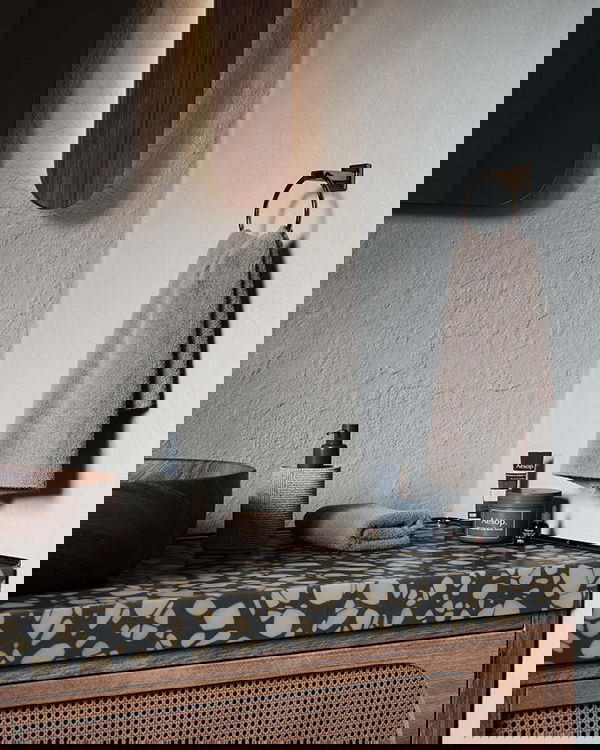 Japandi + Modern Organic Bathroom 