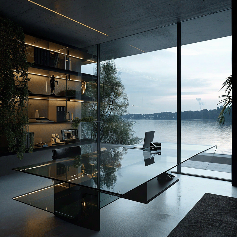 Lakehouse in heart of nature