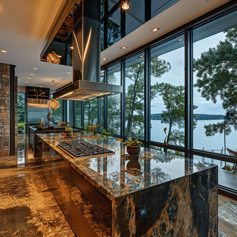 Lakehouse in heart of nature