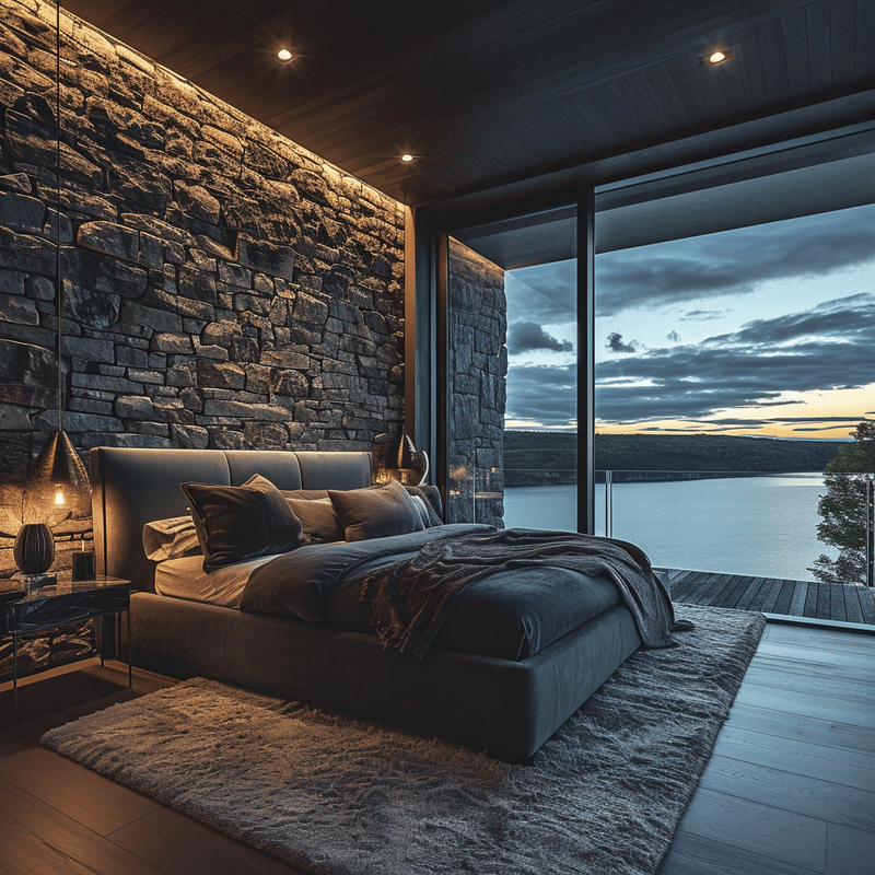 Lakehouse in heart of nature