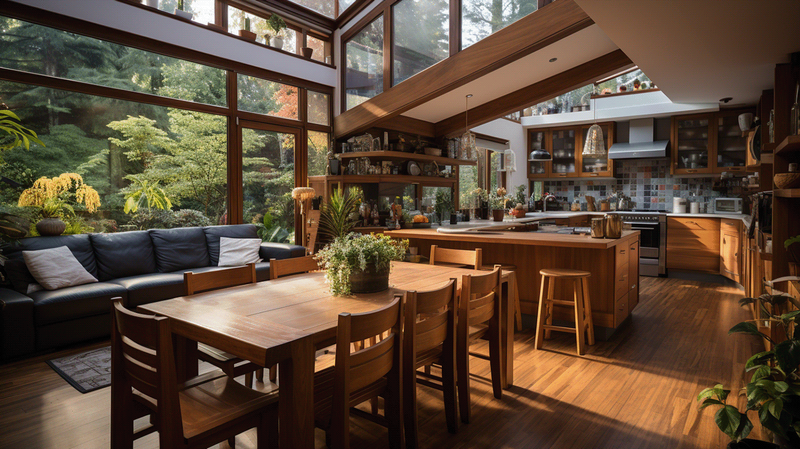 Modern interior of the villa