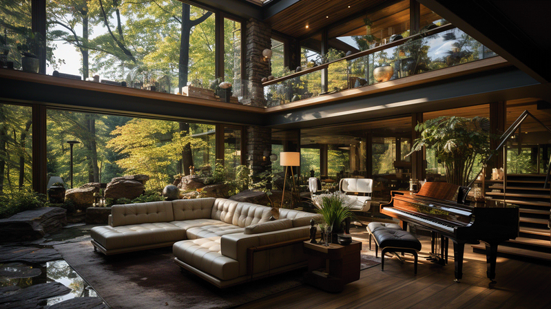 Modern interior of the villa