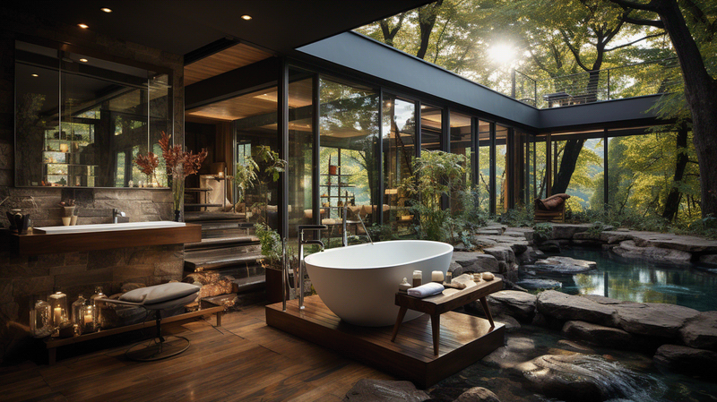 Modern interior of the villa