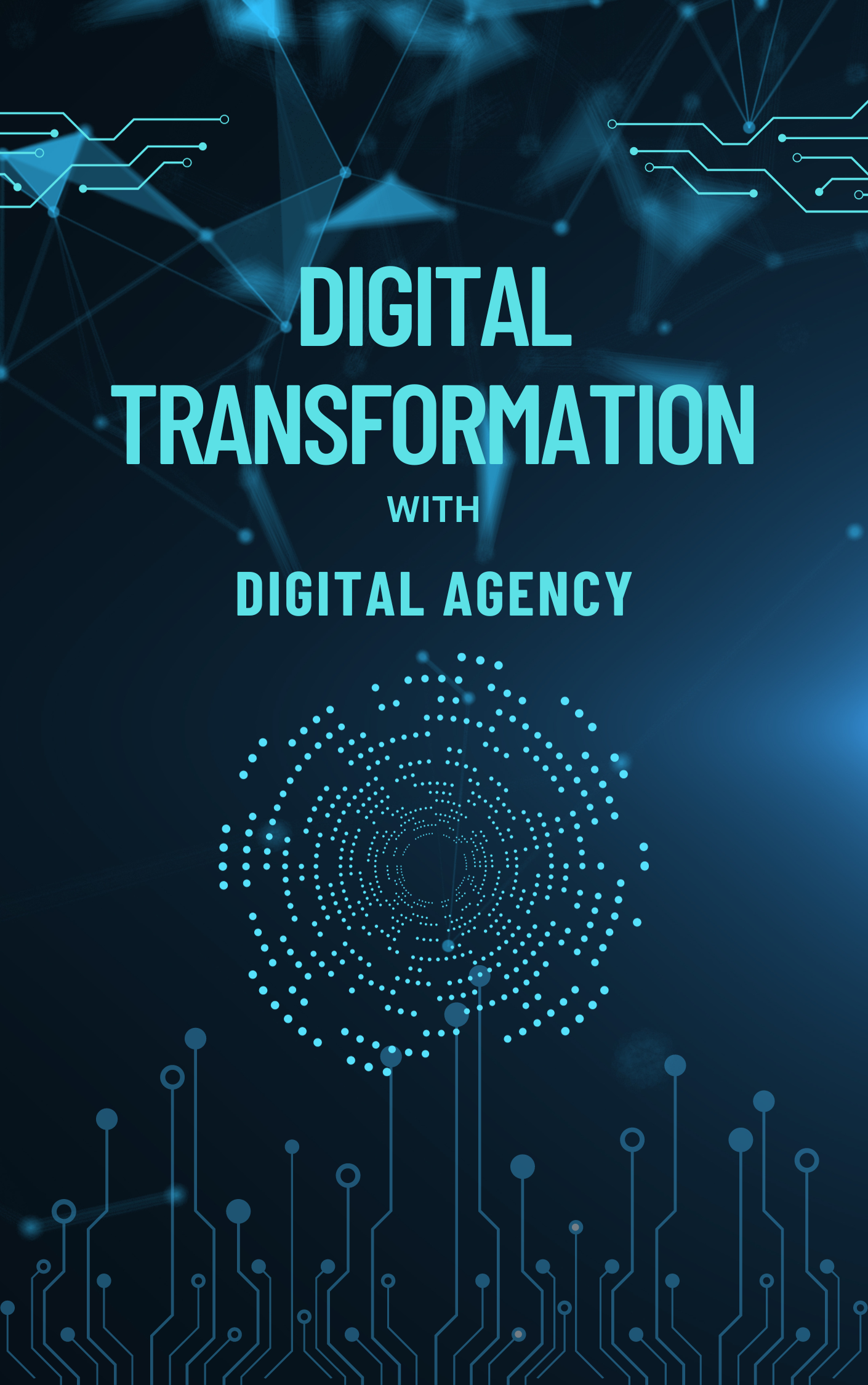 a close up of a digital transformation