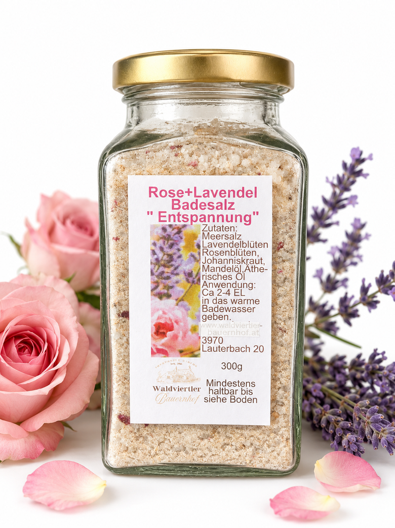 Rose-Lavendel-Badesalz