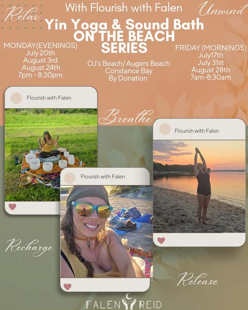 BEACH YIN YOGA & SOUND HEALING FRIDAY MORNING