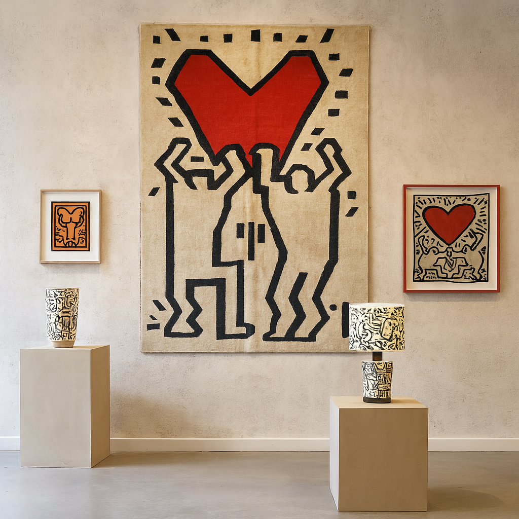 Tapis-Keith-Haring-dapres-coeur-1993-expose