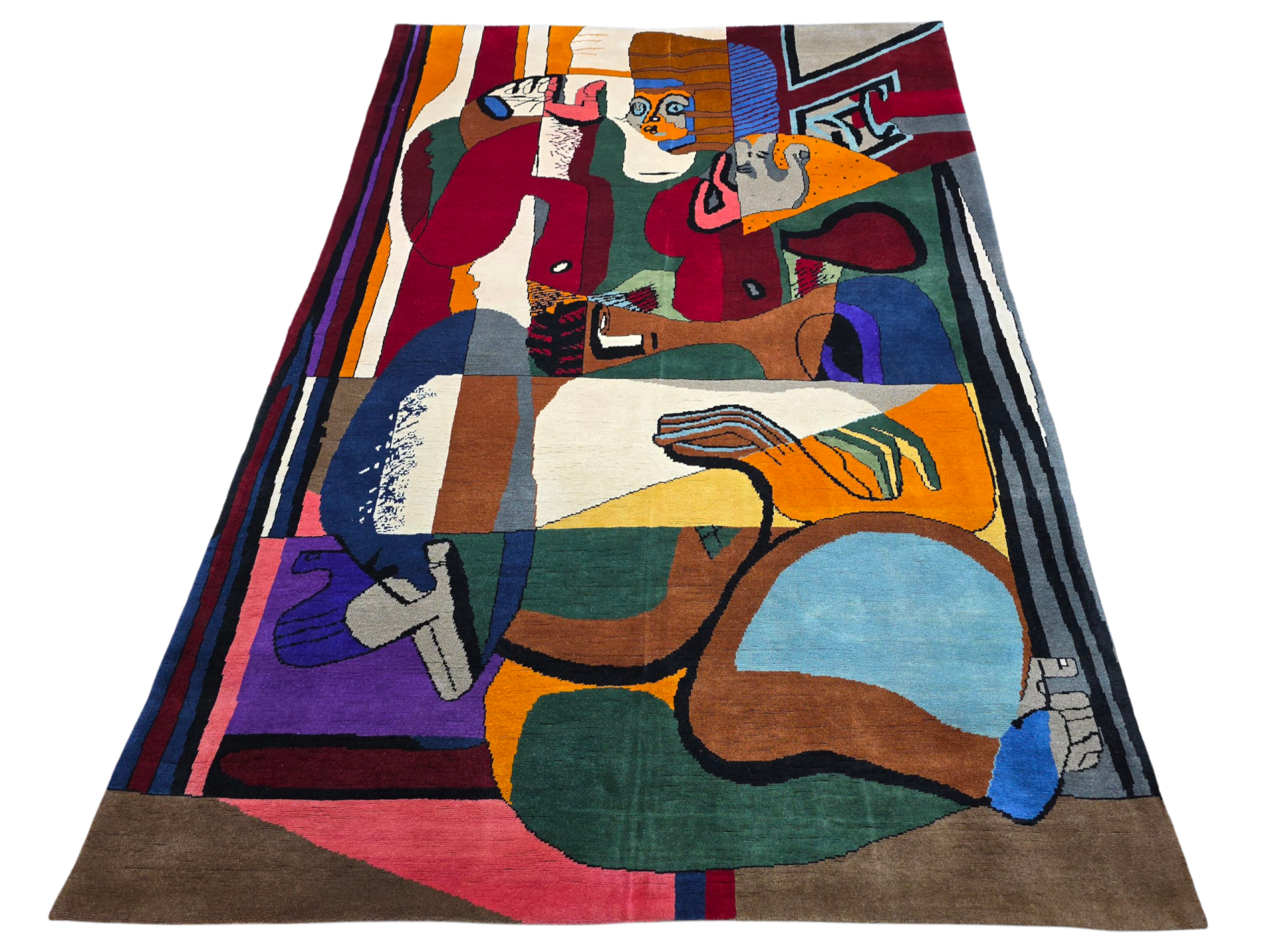 Tapis d’après Le Corbusier L’horreur surgit noué à la main en laine et soie sur coton dimensions 300 x 200 cm 118 x 79 in
