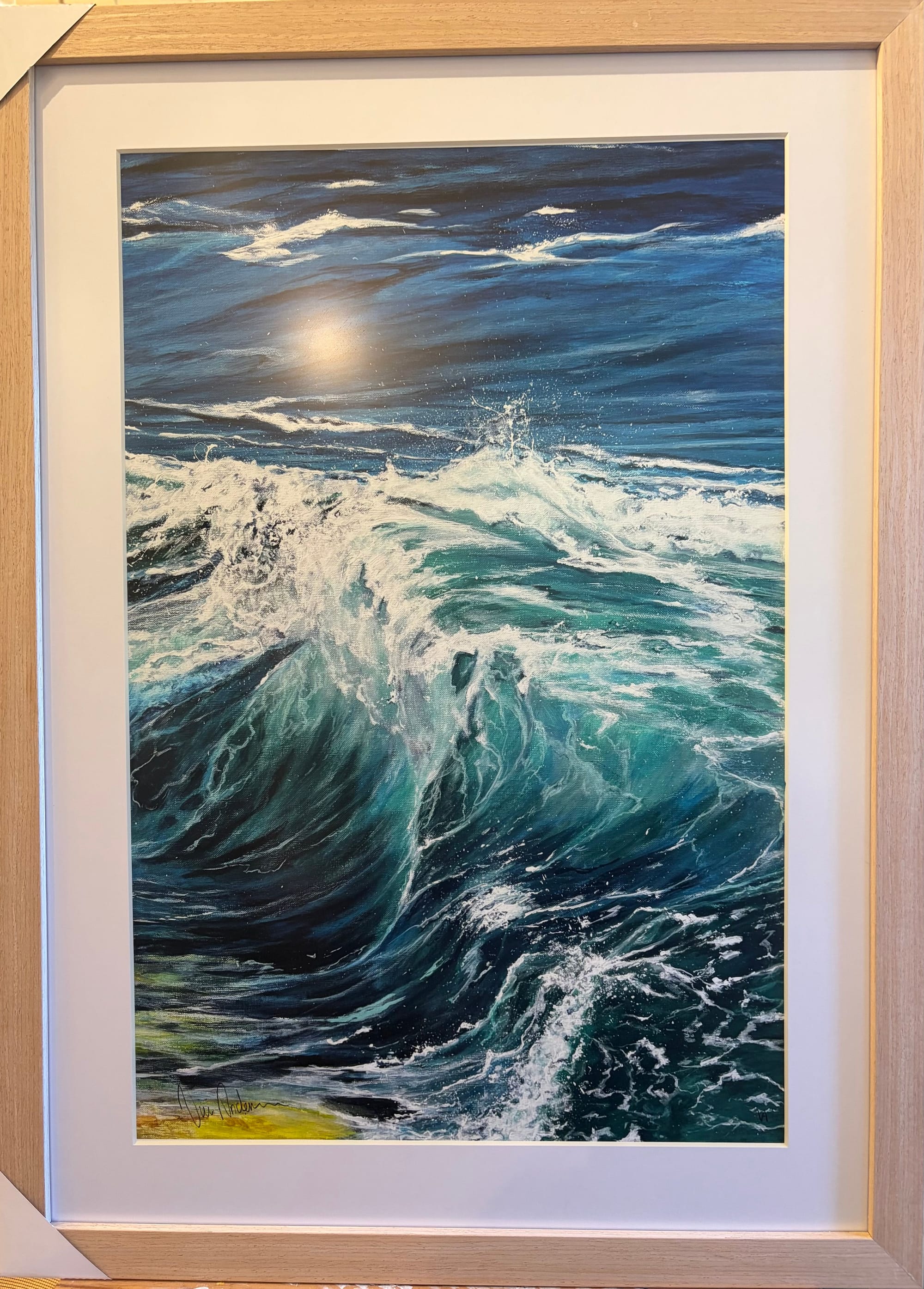 Kunstplakat i egetræsramme 50x70 1195,-