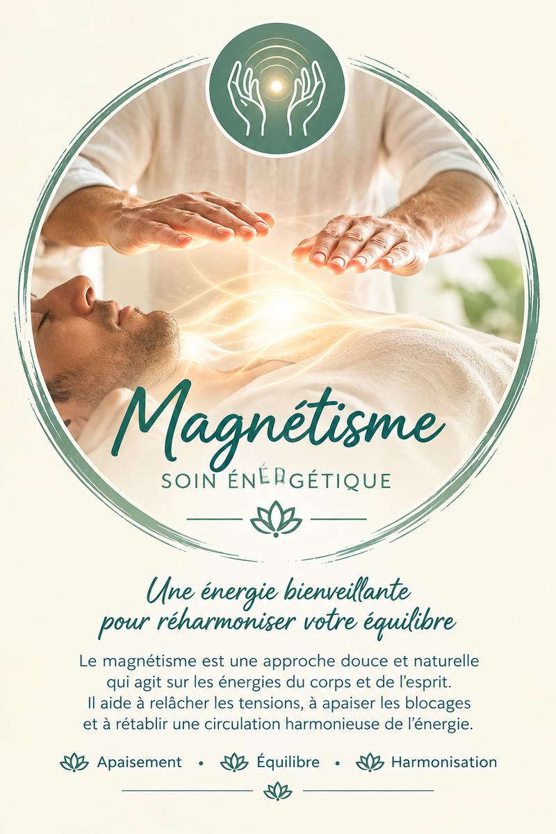 Séance de Magnétisme. Tarif : 50 euros