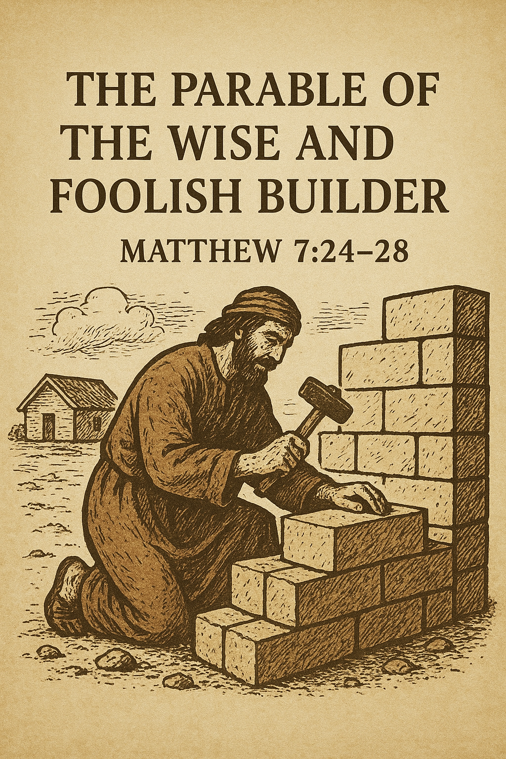 The Parable of the Wise and Foolish Builder.  Matthew 7:24–28