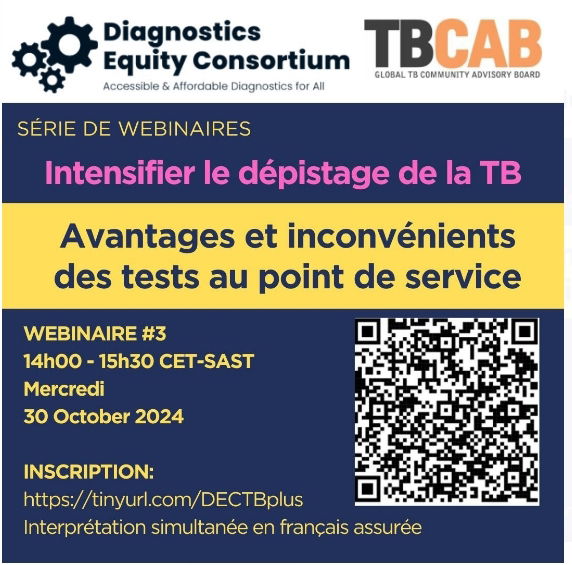 Webinar sobre os testes da tuberculose: Vantagens e desvantagens dos testes no local de prestação de cuidados