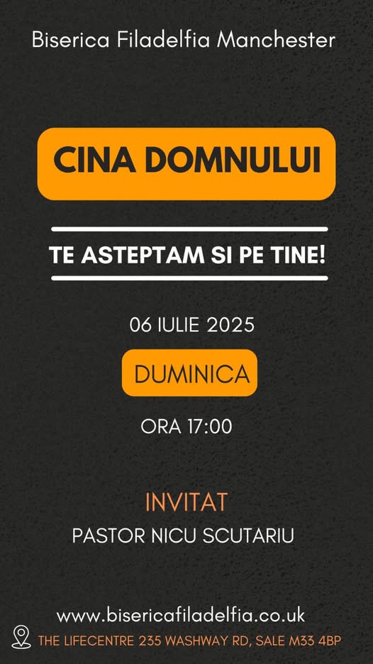 Cina Domnului - Pastor Nicu Scutariu