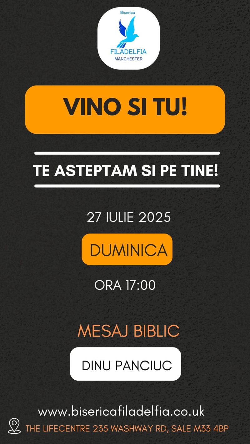 Vino si Tu! Mesaj biblic Dinu Panciuc