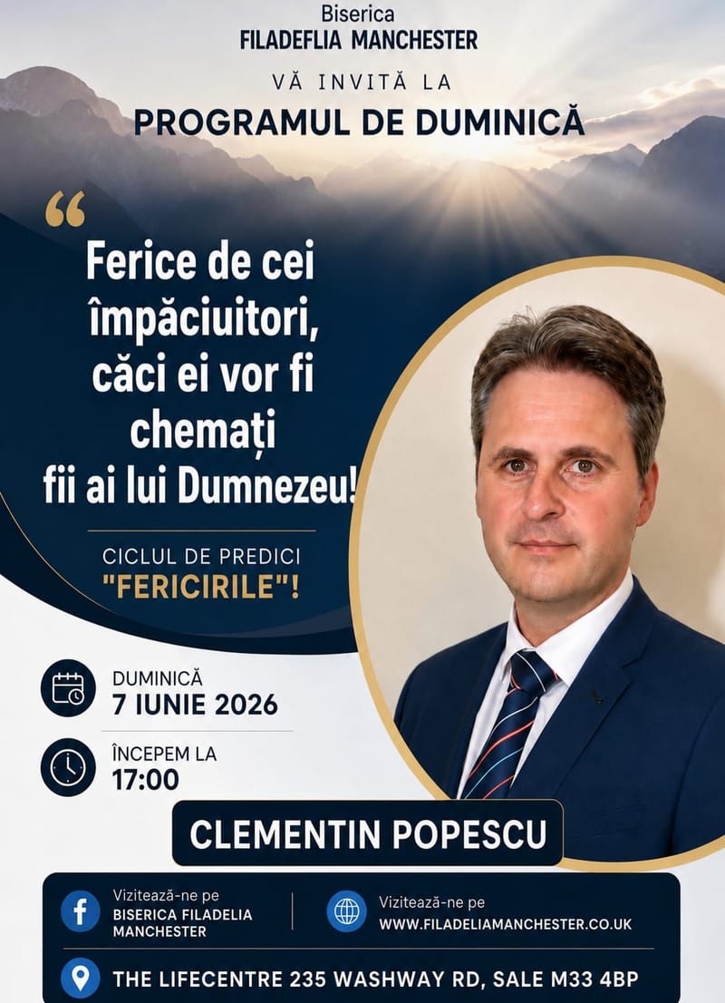 Ferice de cei împăciuitori, căci ei vor fi chemați fii ai lui Dumnezeu!