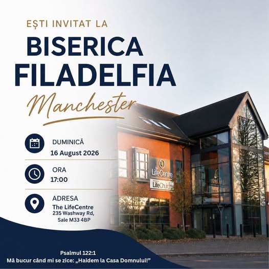 Biserica Filadelfia Manchester - Program Duminical