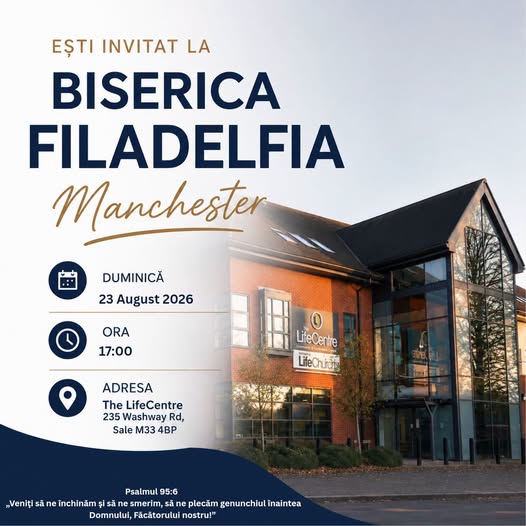 Esti invitat la Biserica Filadelfia