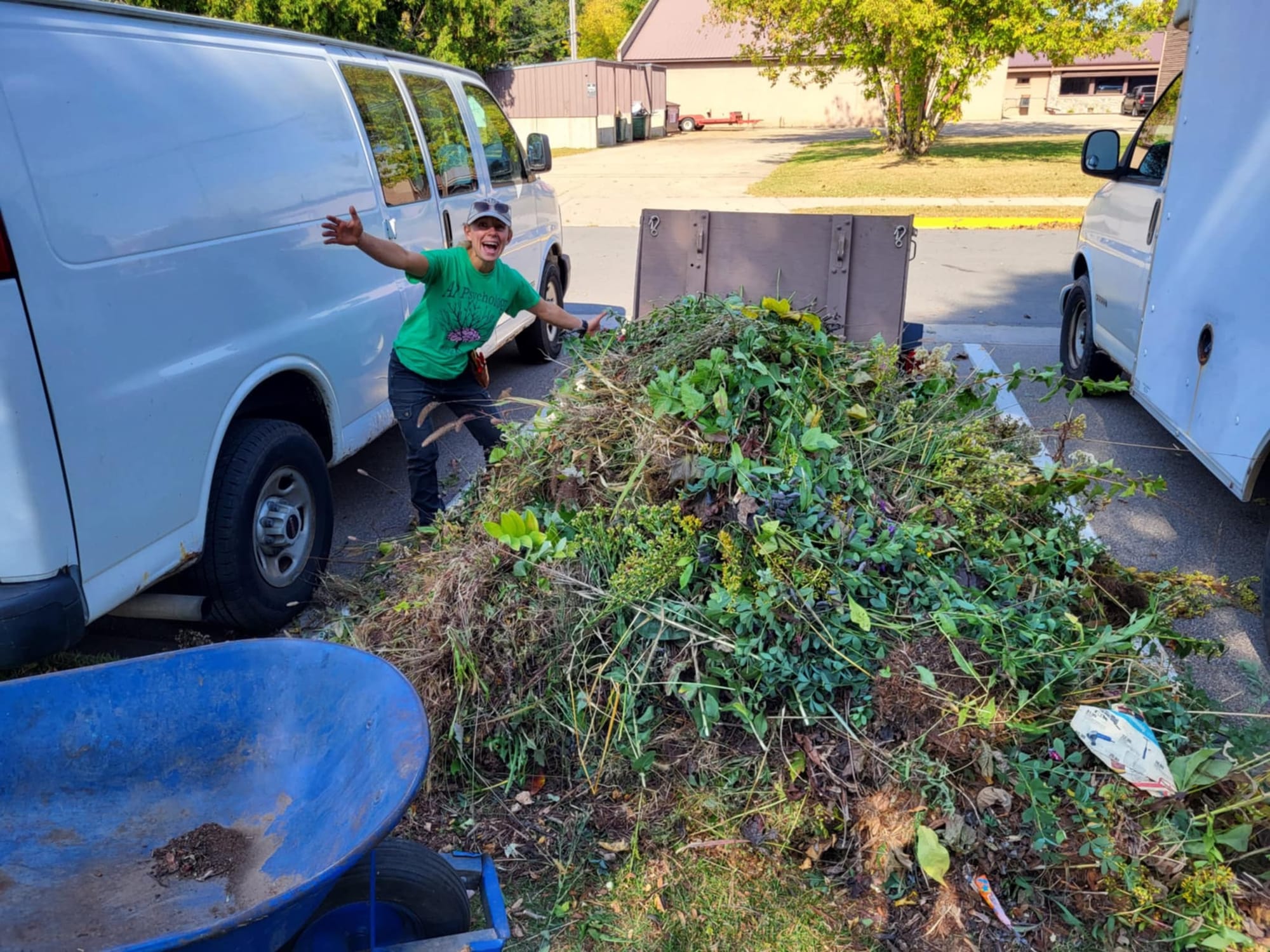 OVER a whole trailer load of weeds from Franklin Park