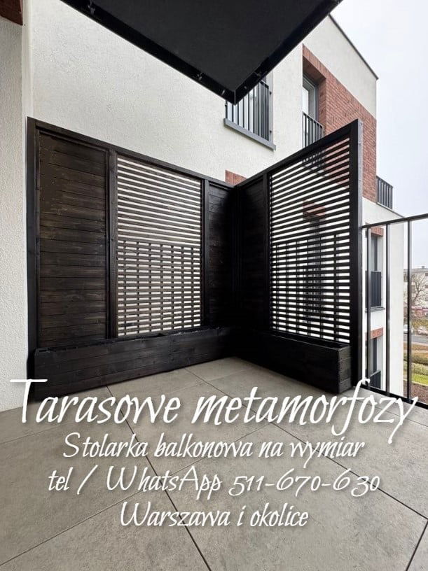 Zabudowa balkonu Panele / donice - na wymiar