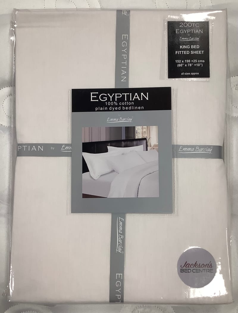 Egyptian fitted sheet.