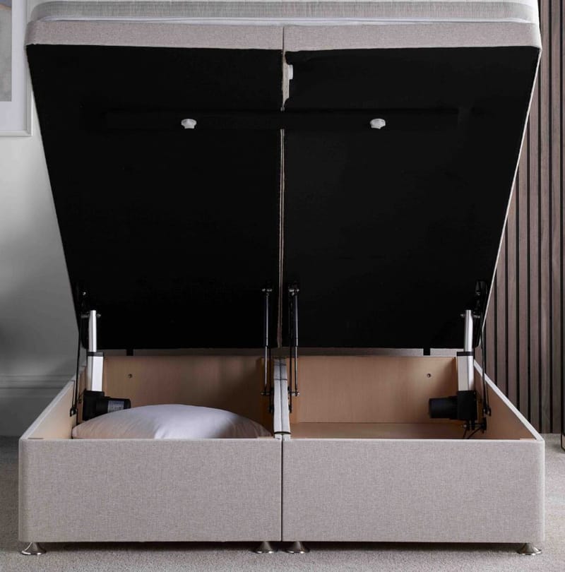 Electric front open ottoman.