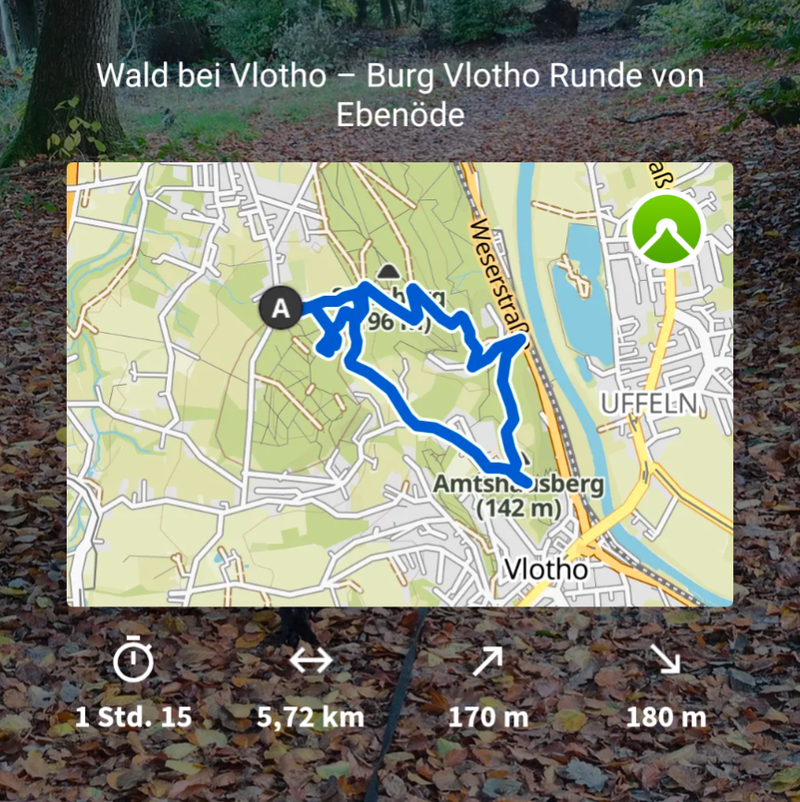 Wald bei Vlotho – Burg Vlotho Runde von Ebenöde