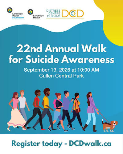 22nd Annual Walk for Suicide Awareness in Cullen Central Park, Durham, NC - Sept. 13, 2026 at 10 am.