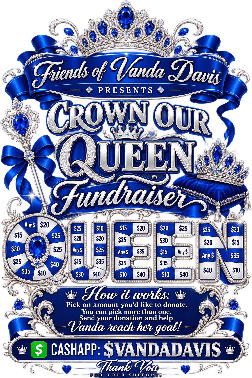 Support Vanda Davis for District 20 OES Queen!