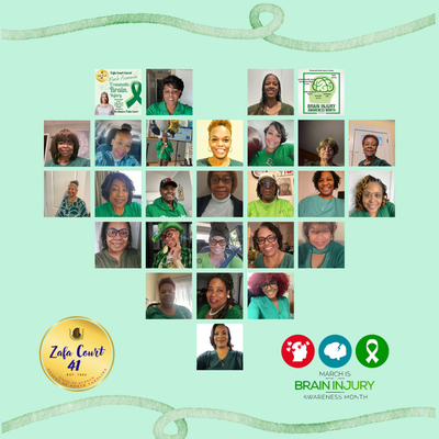 March 2026 - Zafa Court Wear Green for TBI Awareness