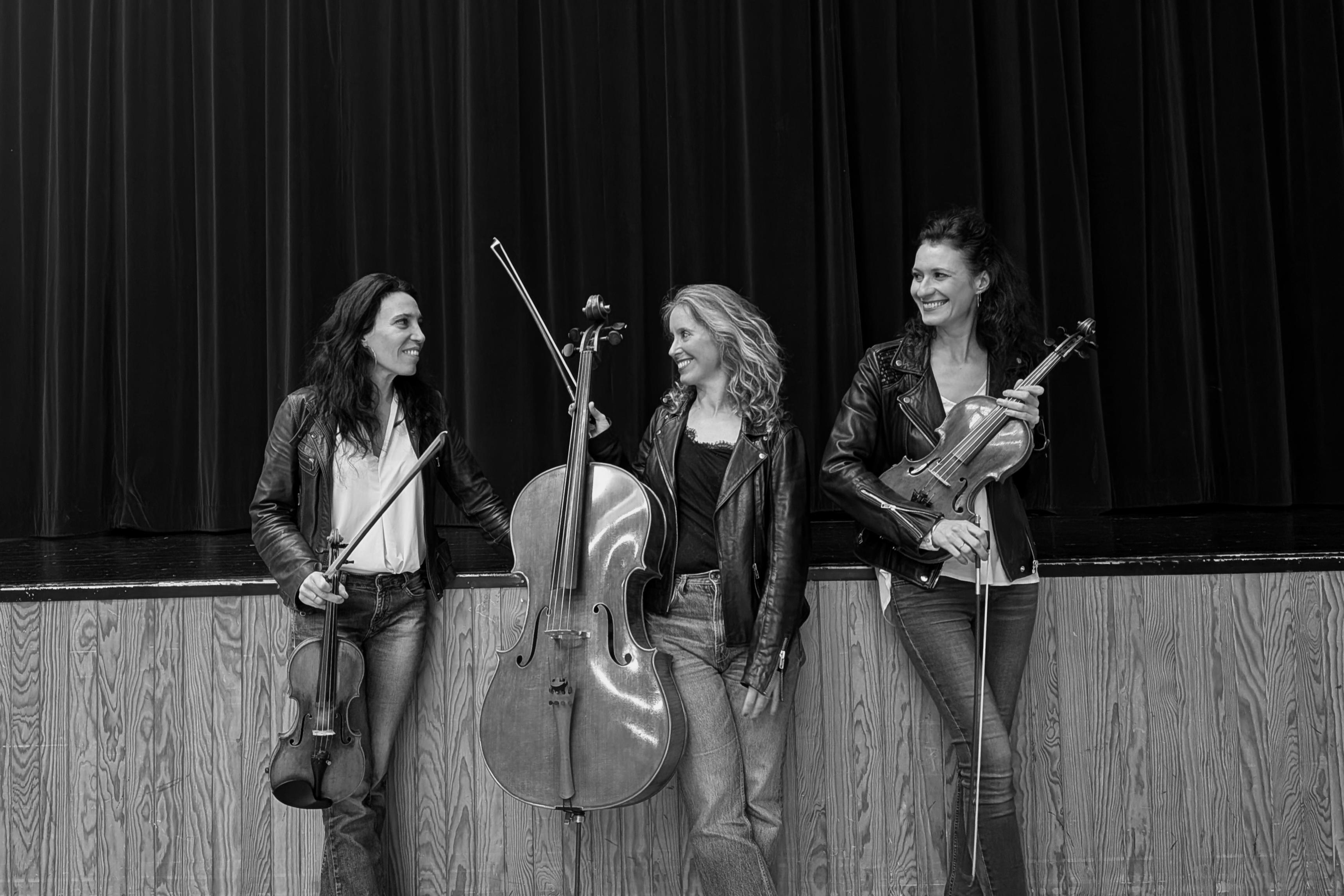 Héléna Boistard violon, Nanon Fustier violocelle et Aude-Marie Duperret alto, Trio à cordes, Rennes, Bretagne