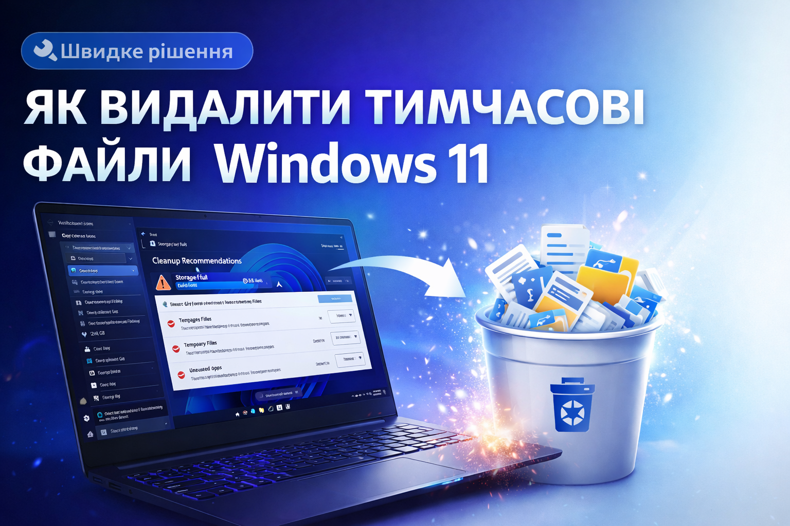 Windows 11 забита? Як видалити тимчасові файли та очистити пам’ять ПК