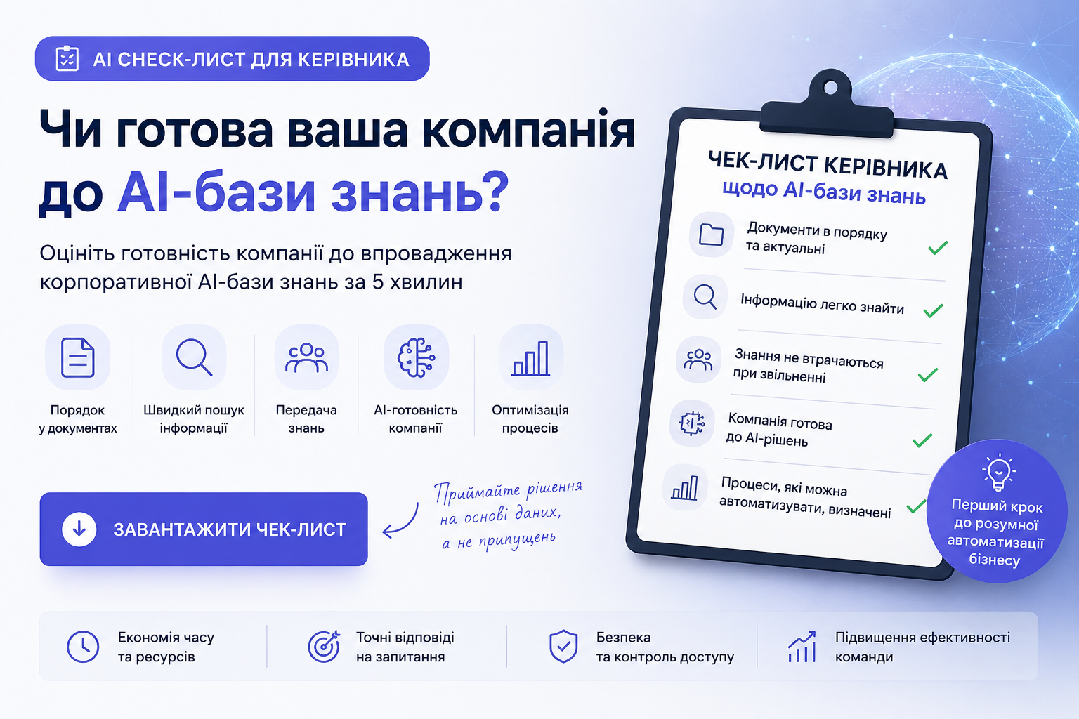 CHECK-ПИСЬМО ДЛЯ РУКОВОДИТЕЛЯ- Готова ли ваша компания к корпоративной AI-базе знаний?