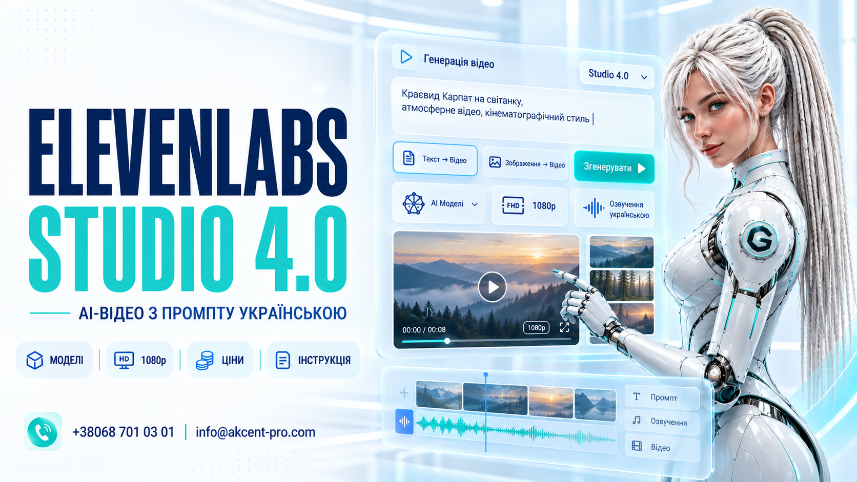 ElevenLabs Studio 4.0: як створити AI-відео з промпту українською та скільки це коштує