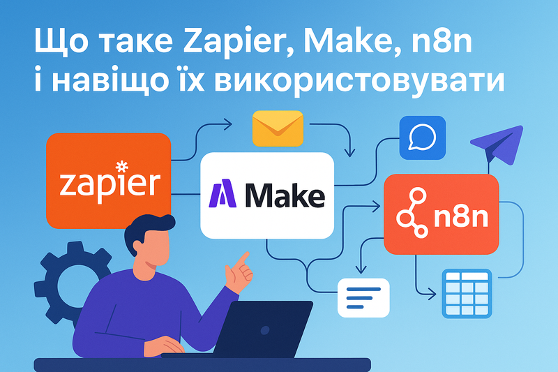 Що таке Zapier, Make і n8n: вибір кращої платформи для автоматизації