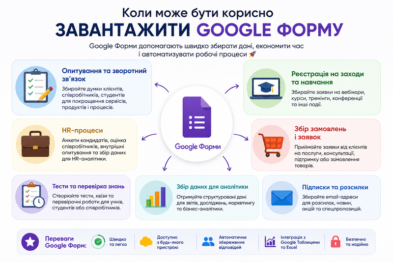 Як завантажити відповіді з Google Forms у Excel або Google Sheets