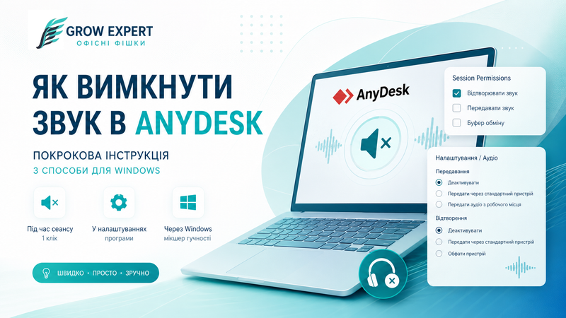 Як вимкнути звук в AnyDesk: покрокова інструкція для Windows (2026)