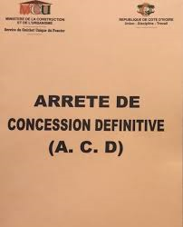 Les étapes pour l'obtention d'un ACD (Arrêté de Concession Définitive) en Côte d'Ivoire