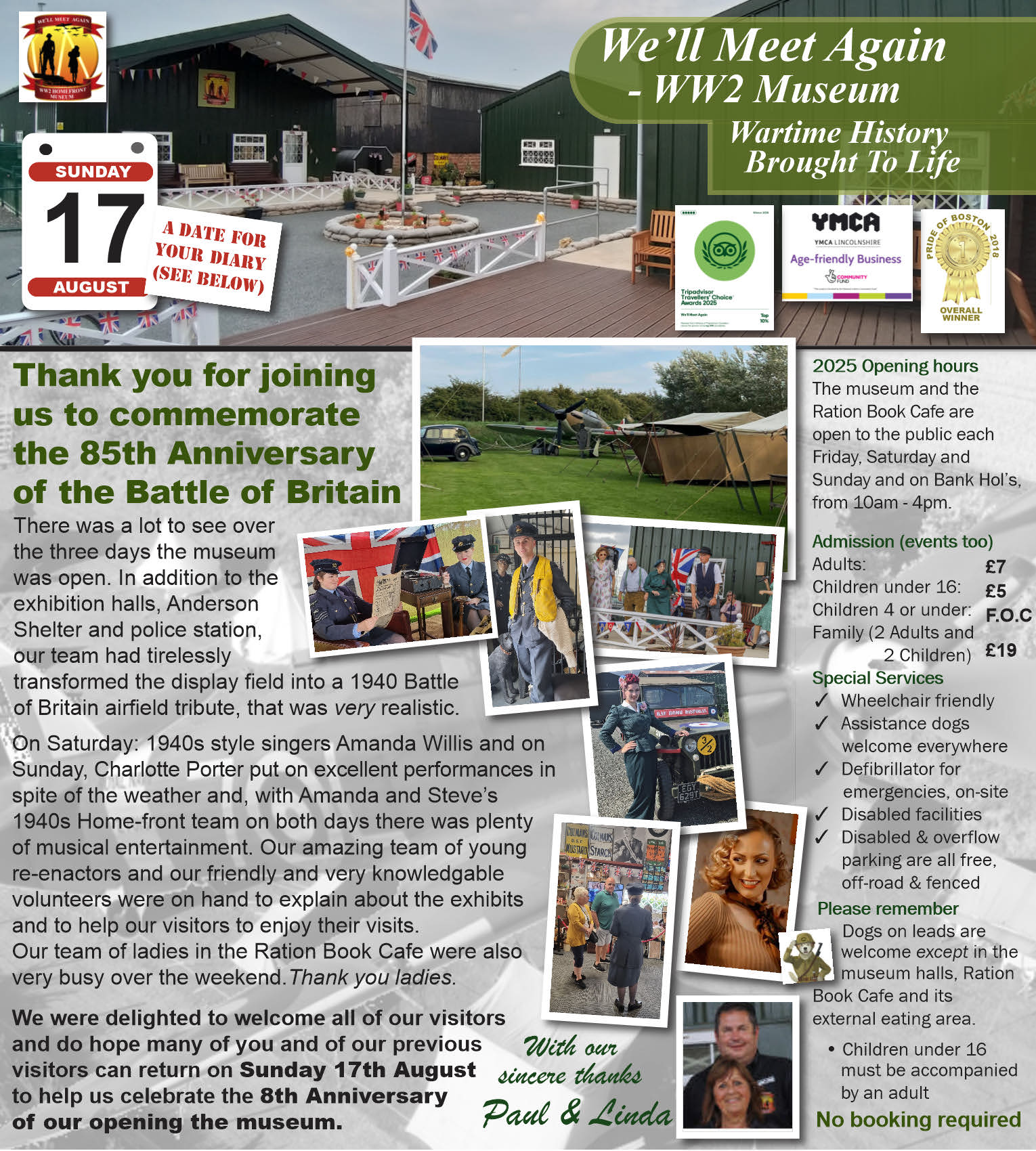 SOME OF OUR 2025 EVENTS